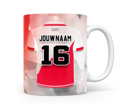 FC Utrecht voetbal mok met naam - Voetbal mok met personalisatie - Voetbal fan cadeau