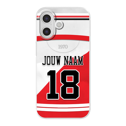 FC Utrecht 2025-2026 telefoonhoesje met personalisatie - Apple iPhone telefoonhoesjes - Voetbal fan kado 