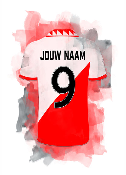 FC Utrecht poster met eigen naam en rugnummer - FC Utrecht print met personalisatie