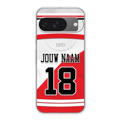 FC Utrecht 2025-2026 telefoonhoesje met personalisatie - Google Pixel telefoonhoesjes - Voetbal fan kado 