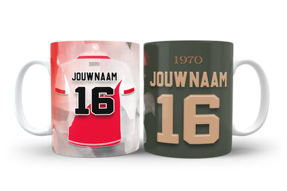 FC Utrecht voetbal mok met naam - Voetbal mok met personalisatie - Voetbal fan cadeau