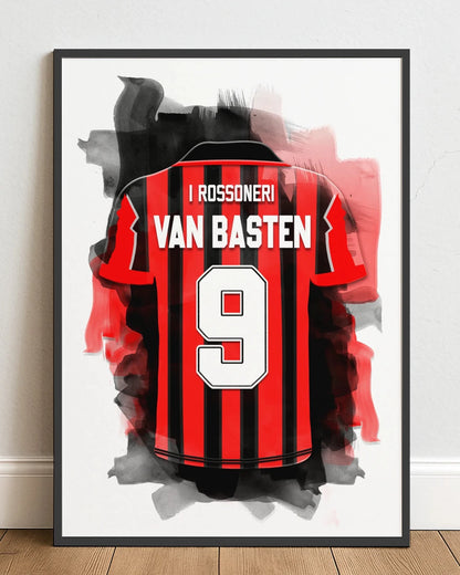 Van Basten Voetbal Poster AC Milan