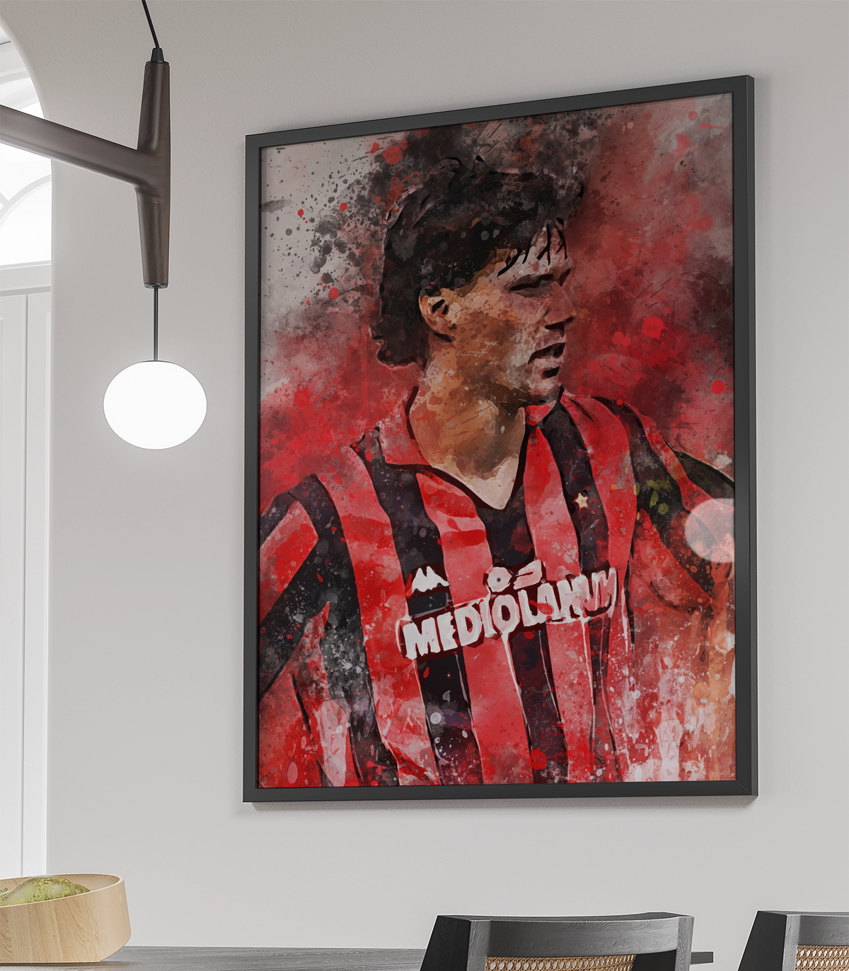Marco Van Basten Voetbal Wanddecoratie Poster Met Lijst