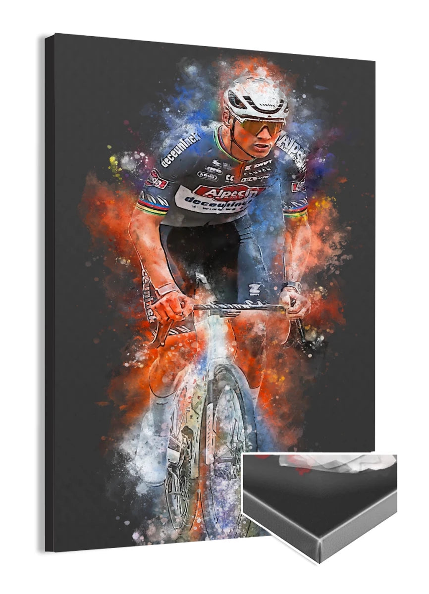 Van Der Poel Poster Wielrennen Canvas Print Jongenskamer Sport Fan Verjaardag Cadeau