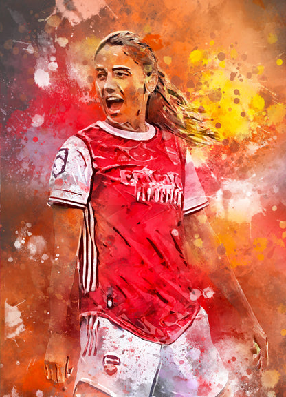 Danielle van de Donk wanddecoratie - Danielle van de donk dames voetbal poster - vrouwen voetbal cadeau