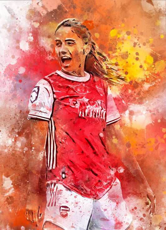 Danielle van de Donk wanddecoratie - Danielle van de donk dames voetbal poster - vrouwen voetbal cadeau
