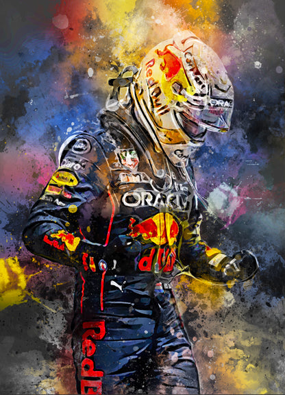 Verstappen poster - Verstappen canvas - Verstappen dibond - Formule 1 wanddecoratie