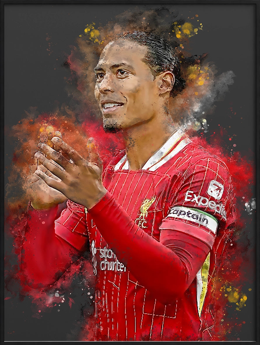 Virgil van Dijk Voetbal Wanddecoratie Voetbalfan Cadeau