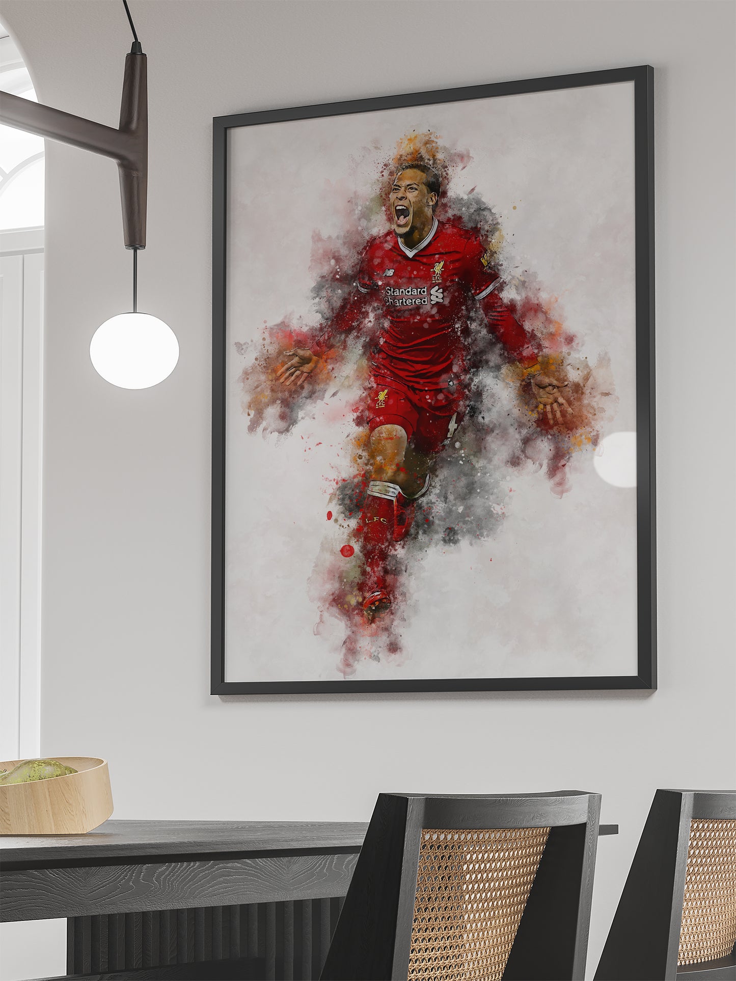 van dijk voetbal poster liverpool