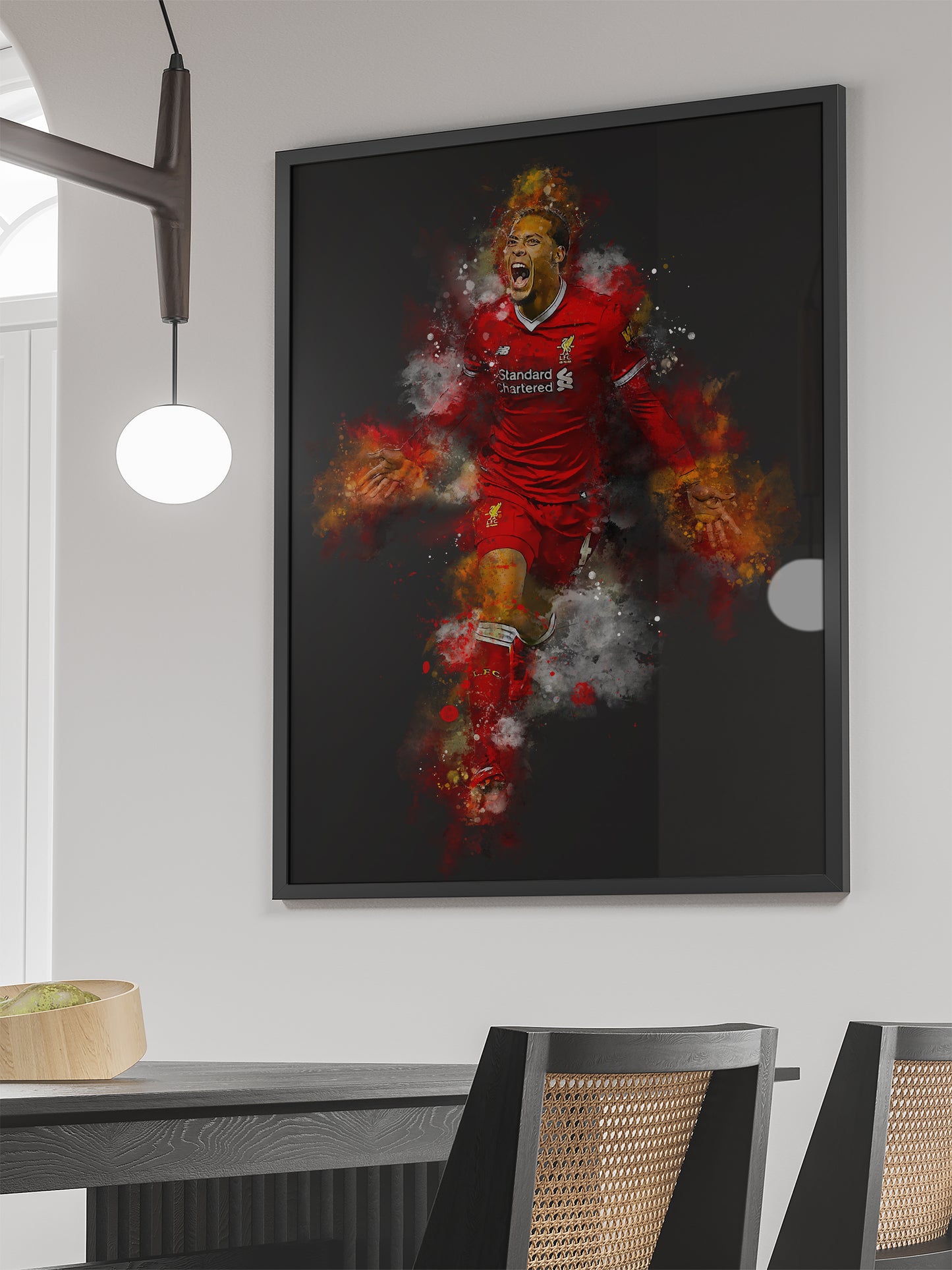 van dijk voetbal poster liverpool