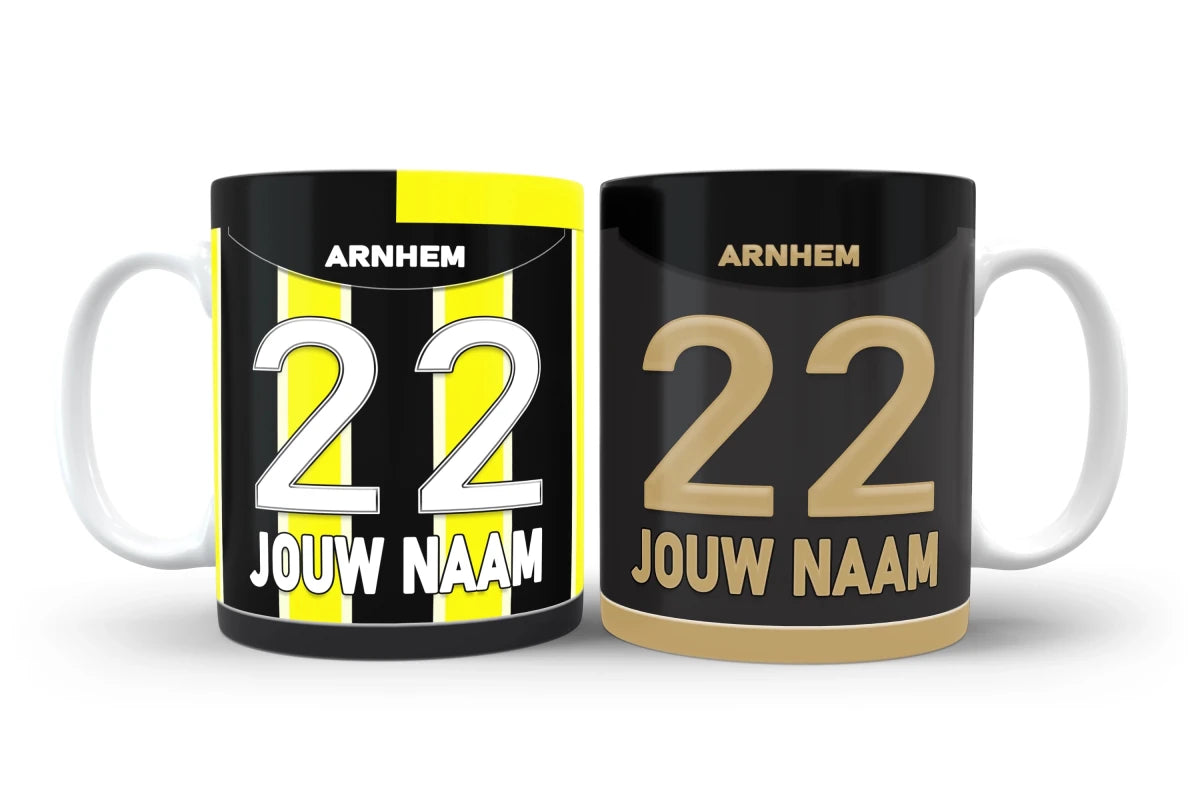 Gepersonaliseerde Vitesse Arnhem Voetbal Mok Verjaardag Cadeau Fan
