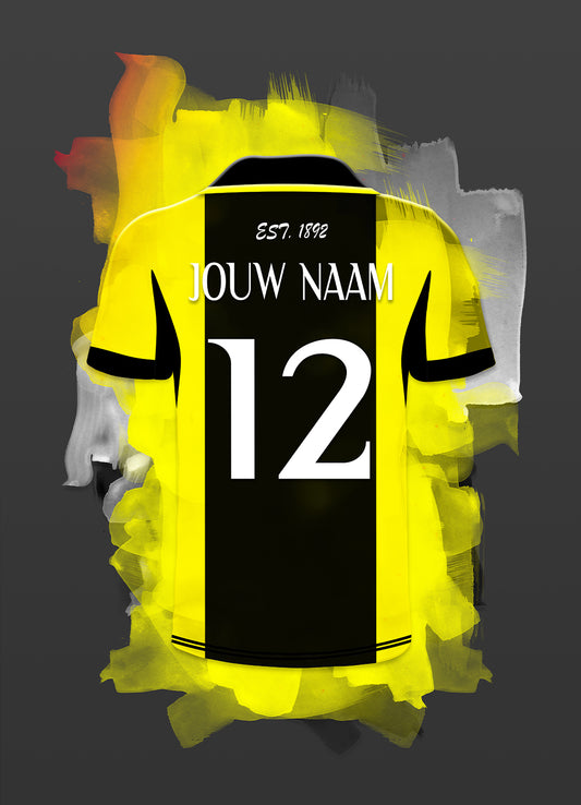 Vitesse Arnhem wanddecoratie - Losse poster - Voetbal fan cadeau