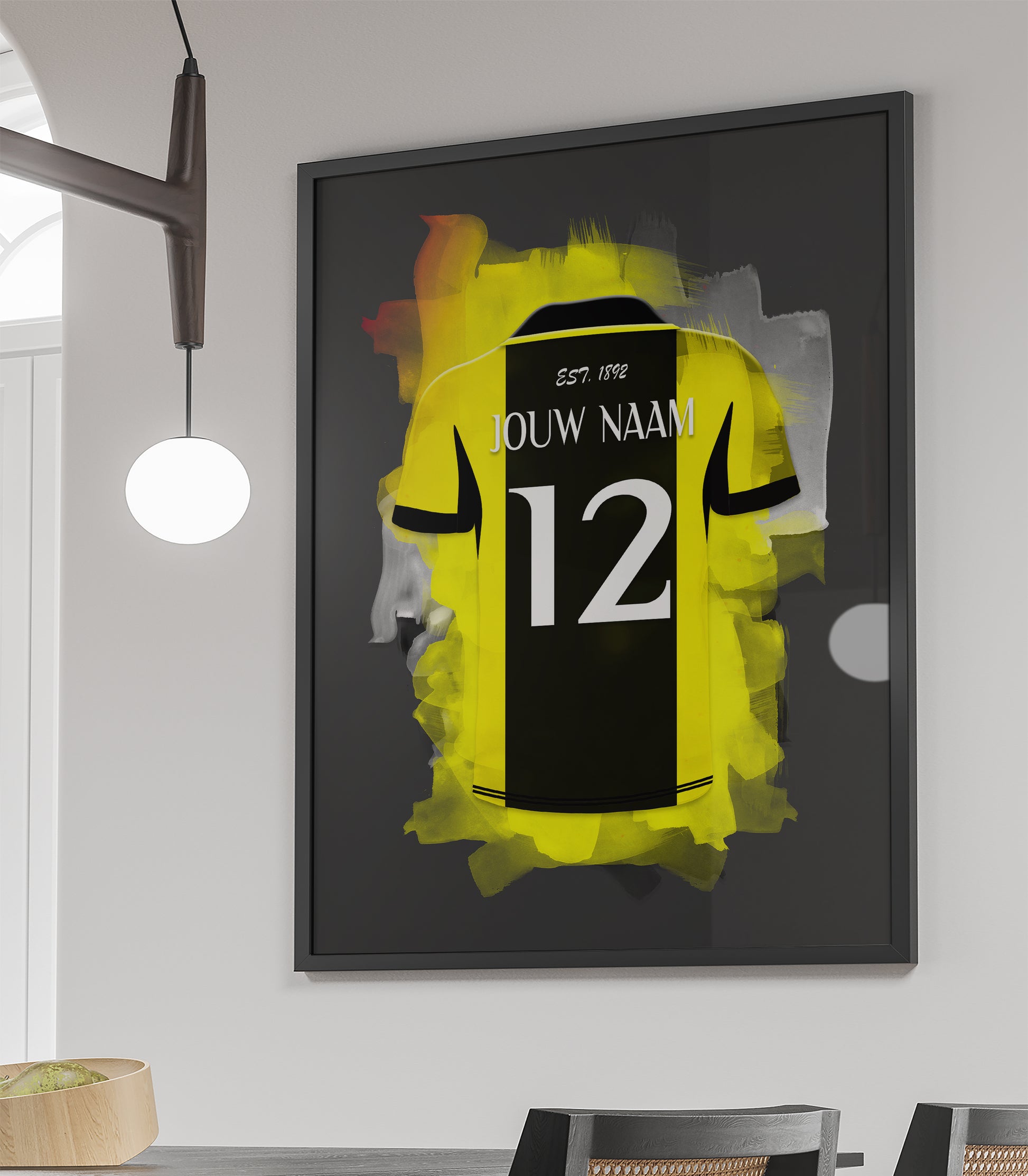 Vitesse Arnhem wanddecoratie - Ingelijste poster - Voetbal fan cadeau