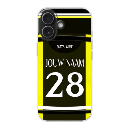 Vitesse Arnhem telefoonhoesje met naam - Apple iPhone - Voetbal fan kado