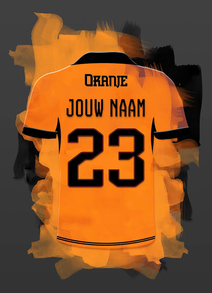 Nederlands Elftal Voetbal Poster Gepersonaliseerd Eigen Naam WK 2026