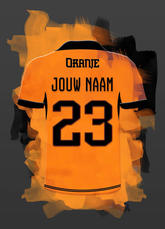 Nederlands Elftal Voetbal Poster Gepersonaliseerd Eigen Naam WK 2026