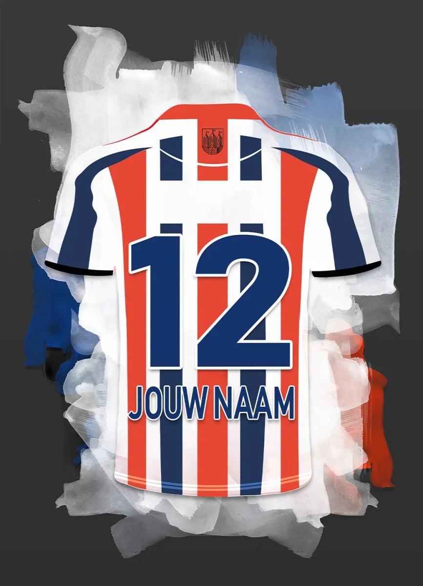 Willem-2-Tilburg-Voetbal-Poster-Met-Naam-Personalisatie