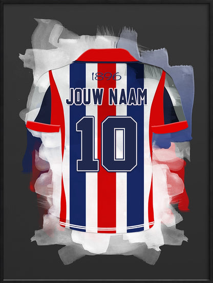 Willem 2 Tilburg Voetbal Poster Met Personalisatie Voetbalfan Cadeau