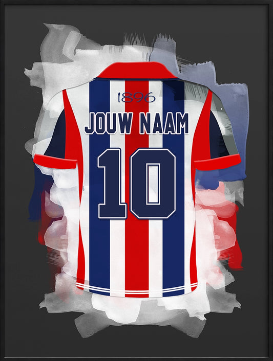Willem 2 Tilburg Voetbal Poster Met Personalisatie Voetbalfan Cadeau
