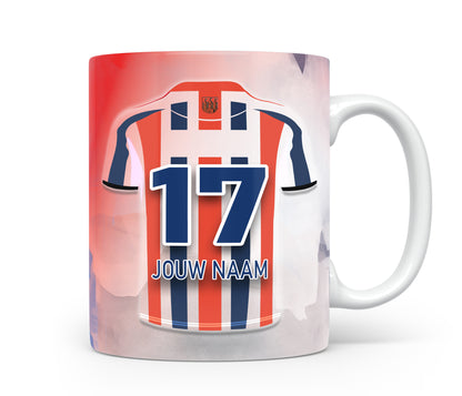 Willem 2 Tilburg voetbal mok met personalisatie - Willem II voetbal fan cadeau kopen