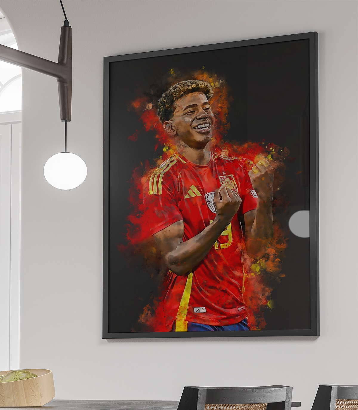 Yamal Voetbal Wanddecoratie Poster Met Lijst Bestellen