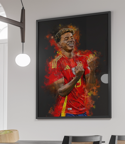 Yamal Voetbal Wanddecoratie Poster Met Lijst Bestellen