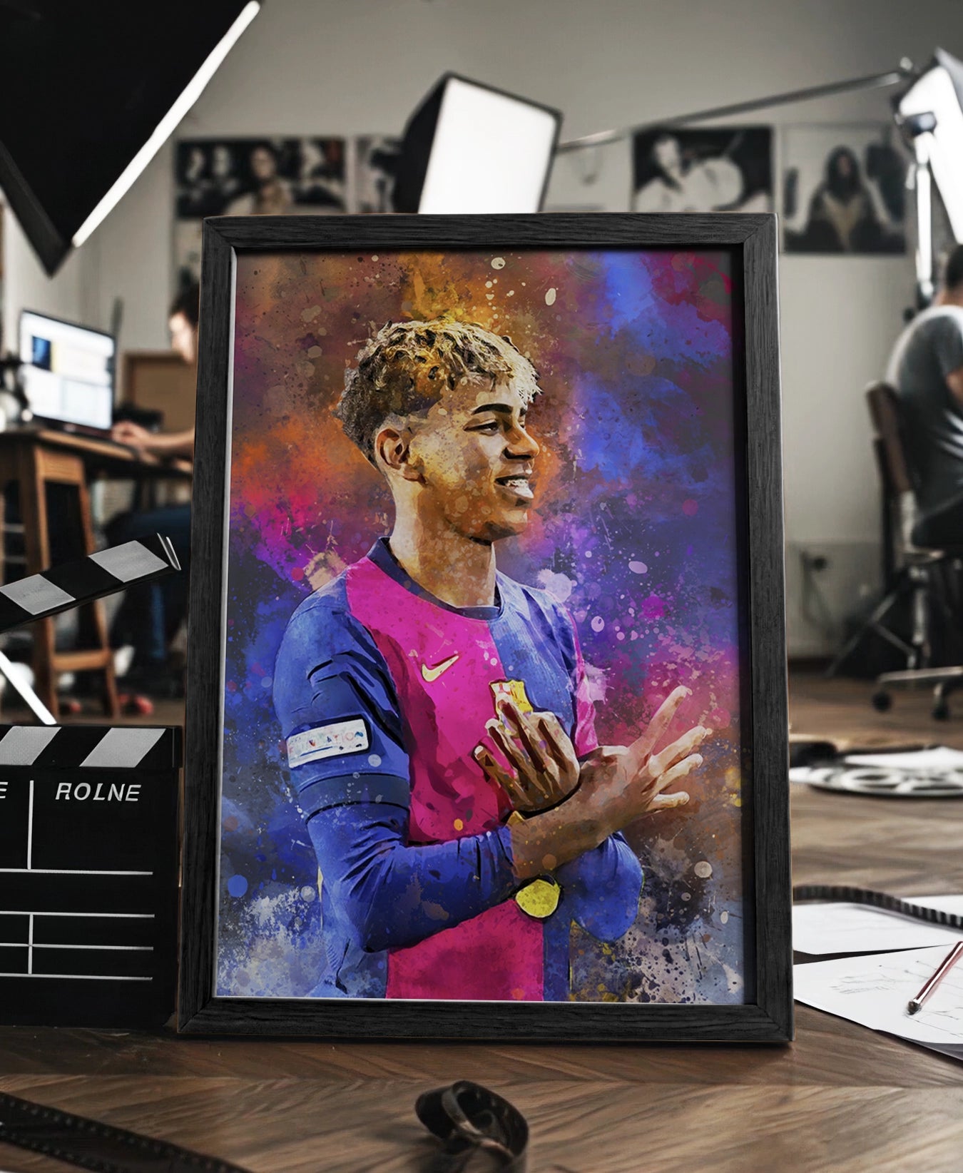 Lamine Yamal ingelijste poster FC Barcelona