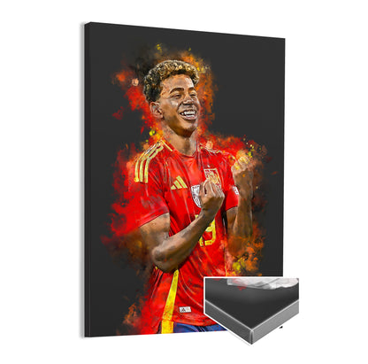 Lamine Yamal canvas poster - voetbal speler muur decoratie