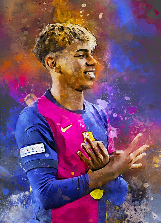 Yamal voetbal wanddecoratie - Losse poster - Voetbal fan cadeau
