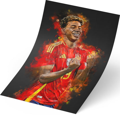 Lamine Yamal losse poster - voetbal speler muur decoratie