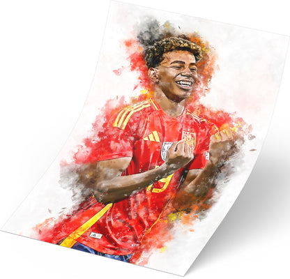 Lamine Yamal losse poster - voetbal speler muur decoratie