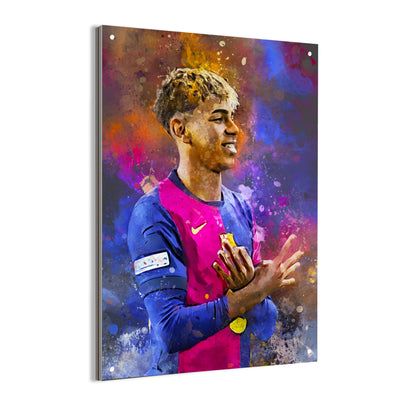 Yamal voetbal wanddecoratie - Dibond poster - Voetbal fan cadeau
