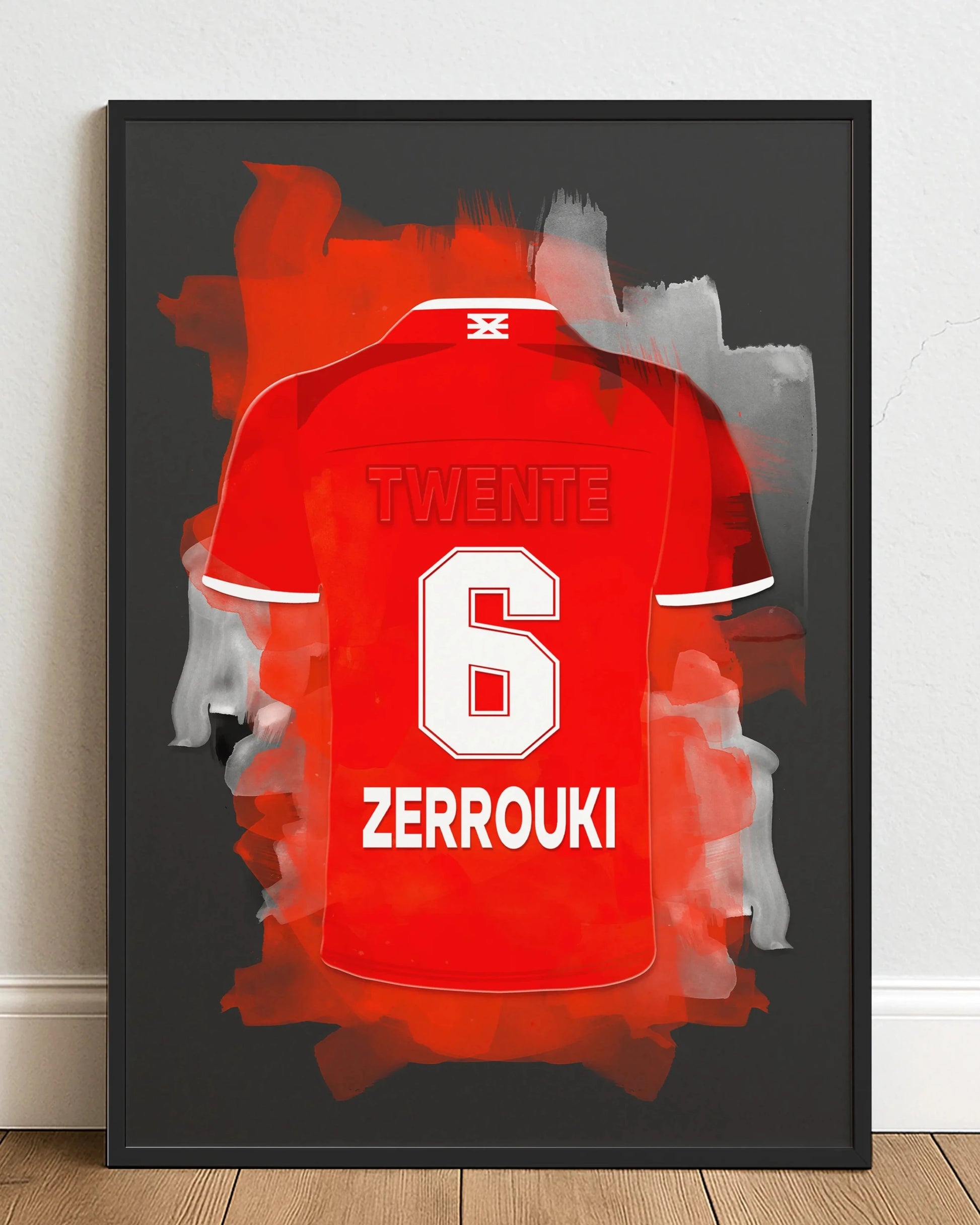 Ramiz Zerrouki Ingelijste Poster FC Twente Kinderkamer