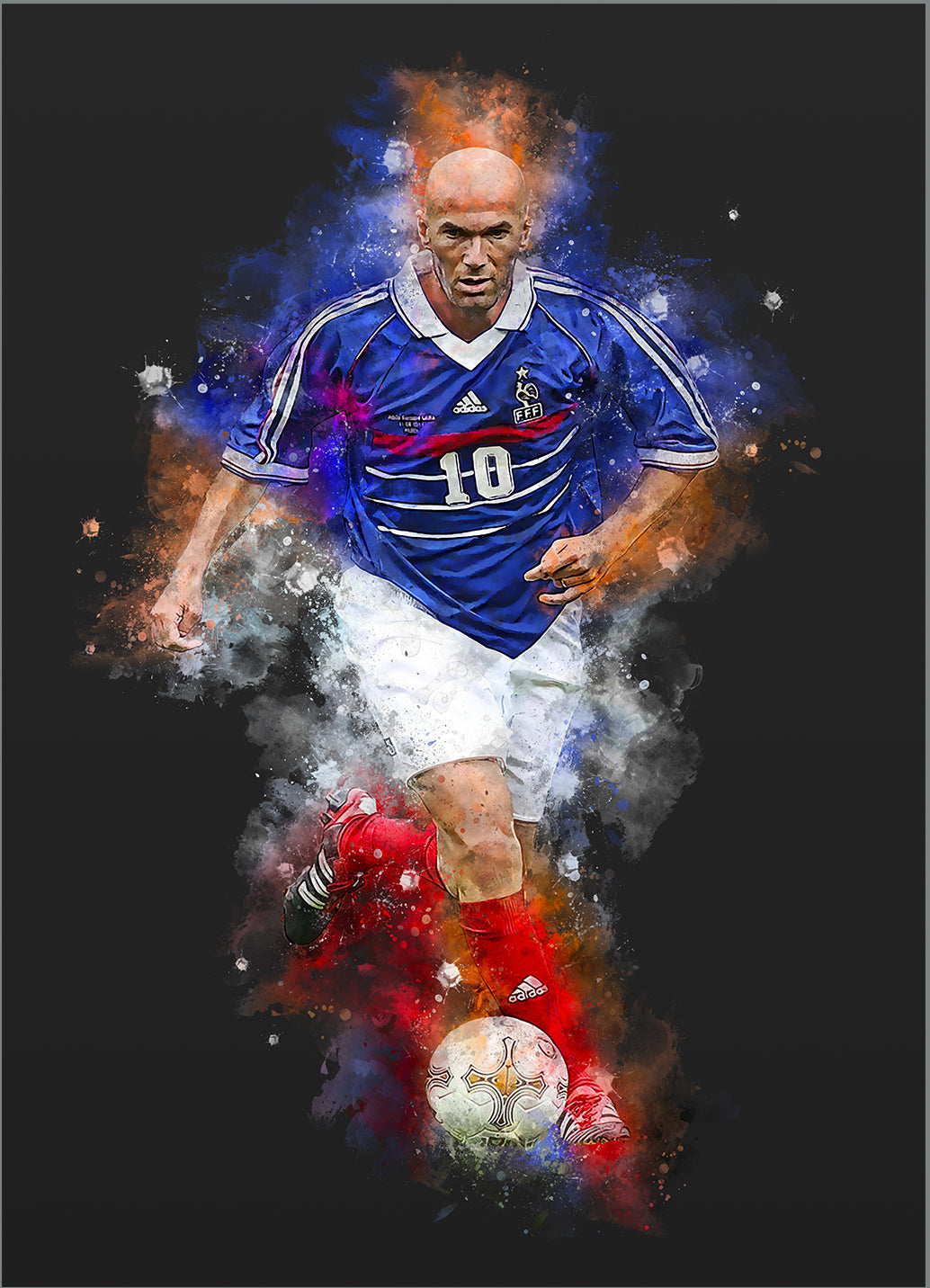 Zidane voetbalposter - Wallofprints