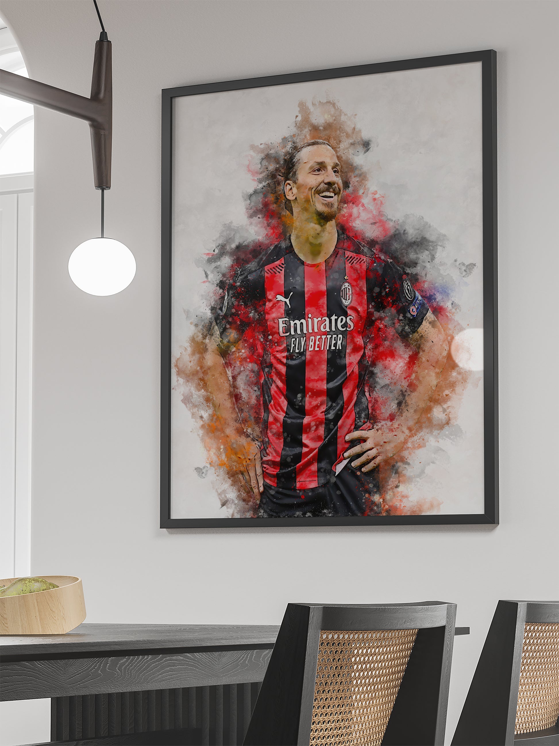 Zlatan Ibrahimovic Milan Swedish Soccer Team Art Wall Room Poster - POSTER  20x30
