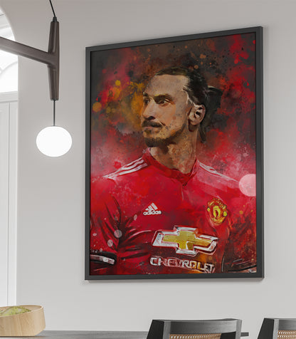 Zlatan voetbal poster ingelijst