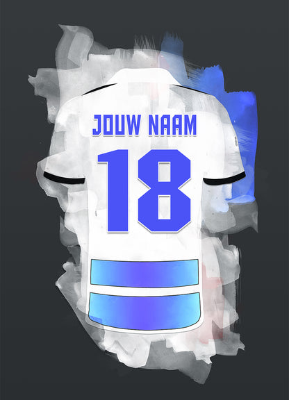 PEC Zwolle poster met eigen naam en rugnummer - PEC Zwolle print met personalisatie