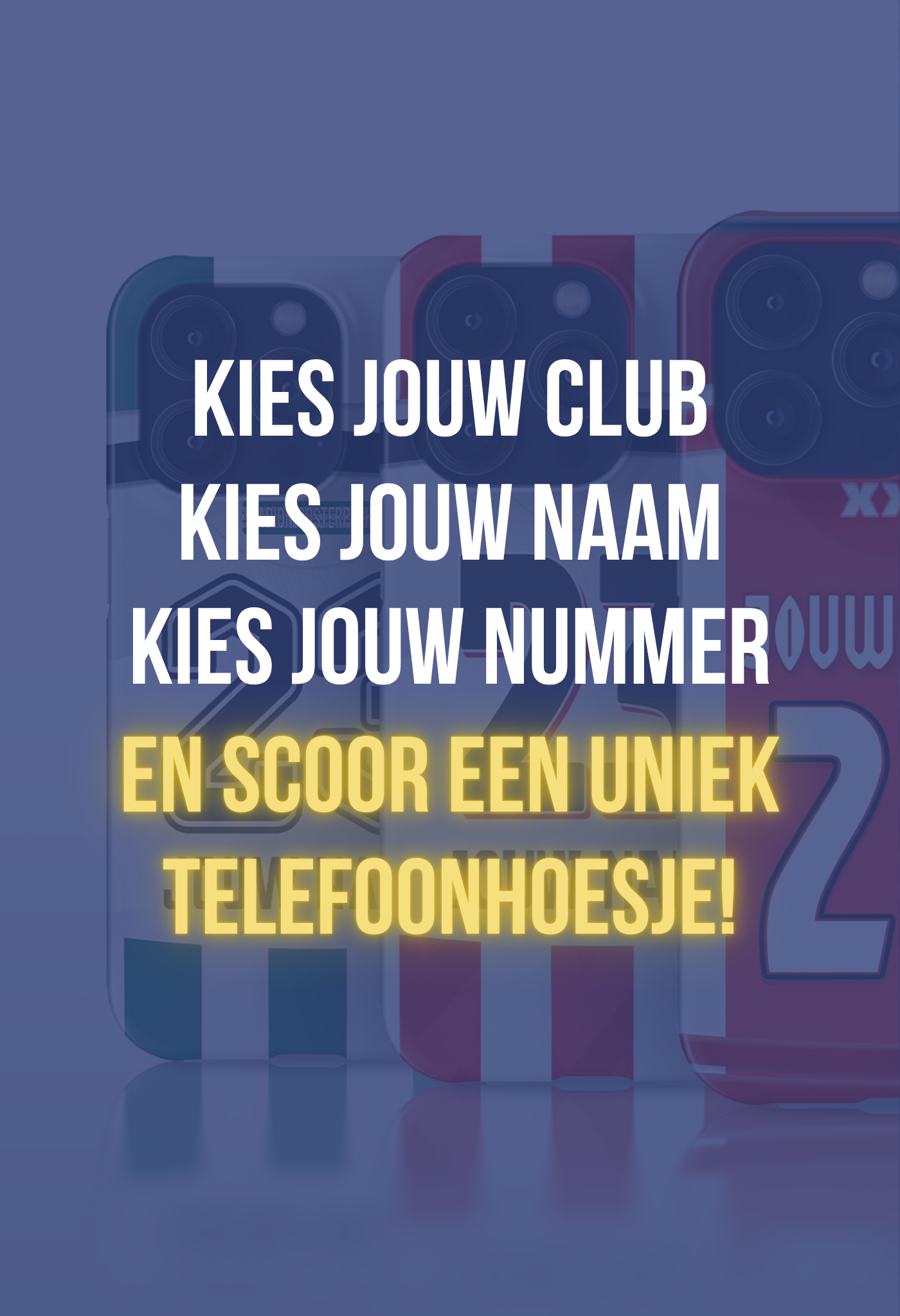 Wallofprints voetbal telefoonhoesjes met eigen naam bestellen
