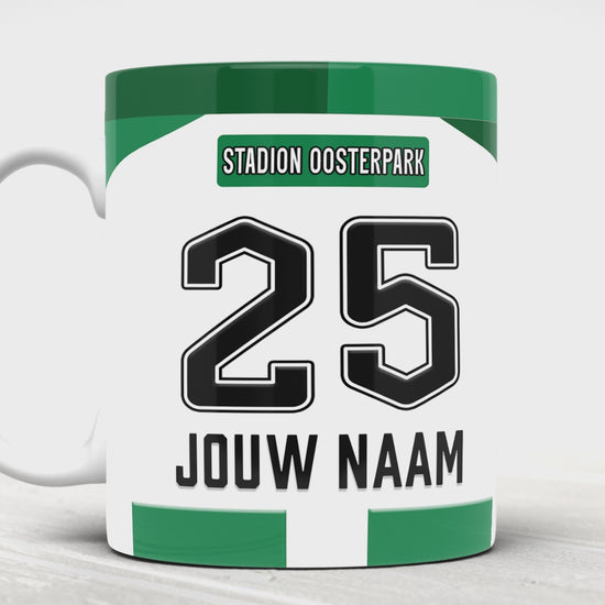 FC Groningen Voetbal Mok Met Eigen Naam Voetbal Cadeau
