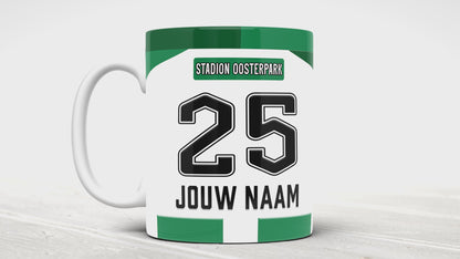 FC Groningen Voetbal Mok Met Eigen Naam Voetbal Cadeau