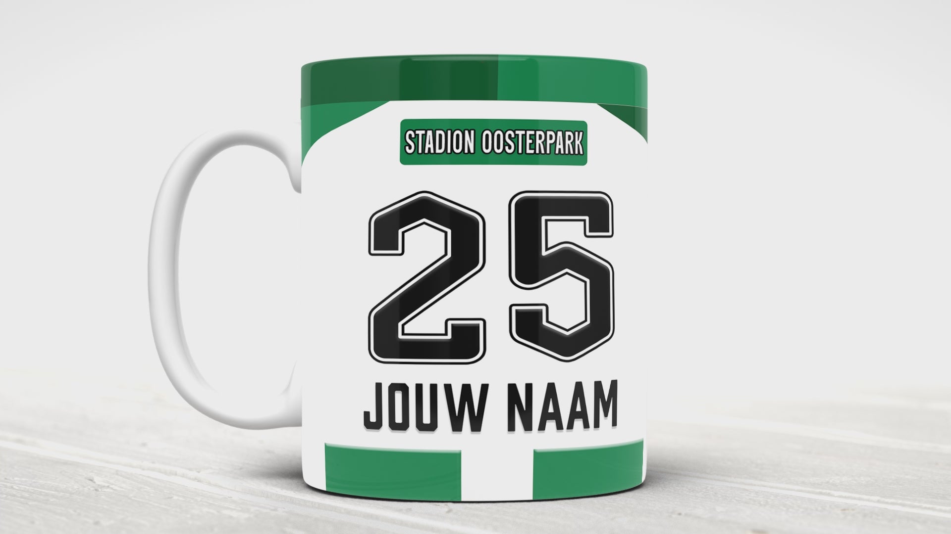 FC Groningen Voetbal Mok Met Eigen Naam Voetbal Cadeau