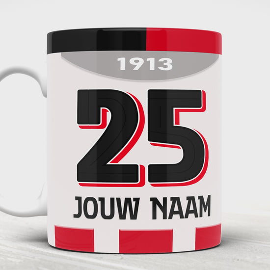 PSV Eindhoven Voetbal Mok Gepersonaliseerd Voetbal Cadeau