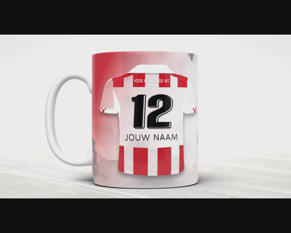 Top Oss voetbalmok met personalisatie - Top Oss voetbal cadeau mok met naam