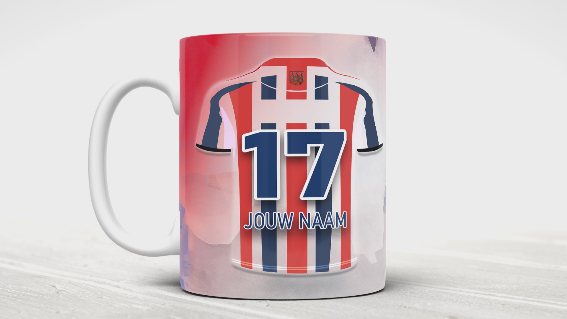 Willem 2 Tilburg voetbal mok met personalisatie - Willem II voetbal fan cadeau kopen
