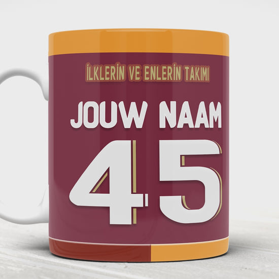Galatasaray SK Voetbal Mok Met Eigen Naam Bestellen Verjaardag