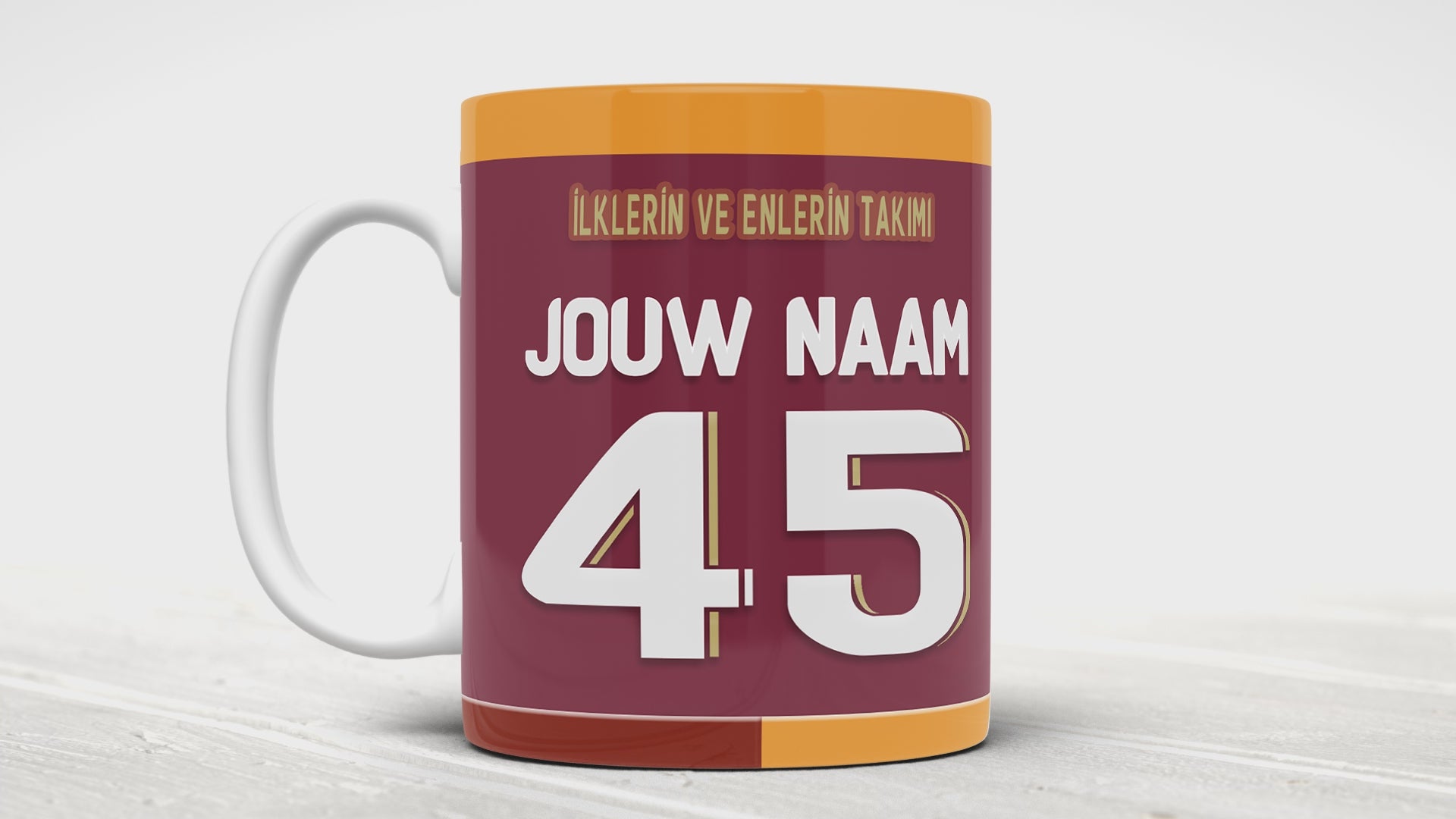 Galatasaray SK Voetbal Mok Met Eigen Naam Bestellen Verjaardag