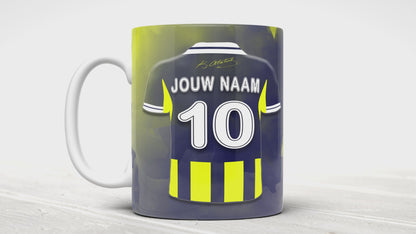Fenerbahce voetbal mok met naam - Voetbal fan kado