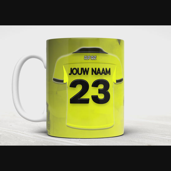 NAC Breda voetbal mok met naam - NAC Breda mok met personalisatie - Voetbal fan kado