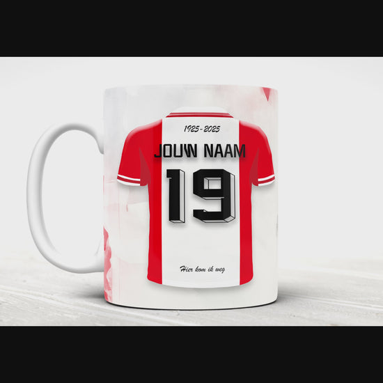 FC Emmen voetbal mok met naam - FC Emmen mok met personalisatie - Voetbal fan kado