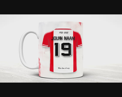 FC Emmen voetbal mok met naam - FC Emmen mok met personalisatie - Voetbal fan kado